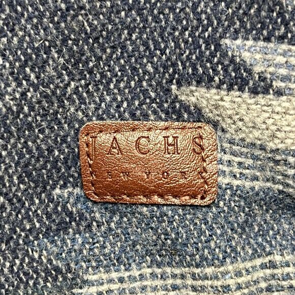 Jachs Men’s Patterned Wool Blend Button Shirt Jacket Fully Lined Navy Small - Picture 5 of 10